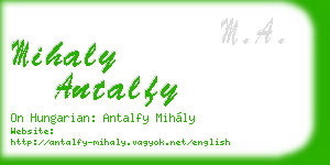 mihaly antalfy business card