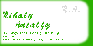 mihaly antalfy business card